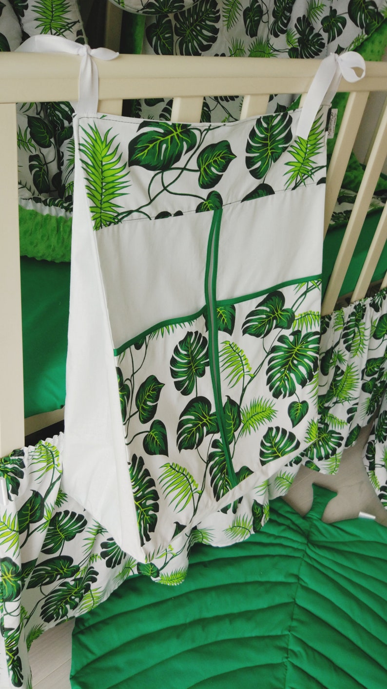 Monstera leaf crib bedding set tropical nursery baby bedding Etsy