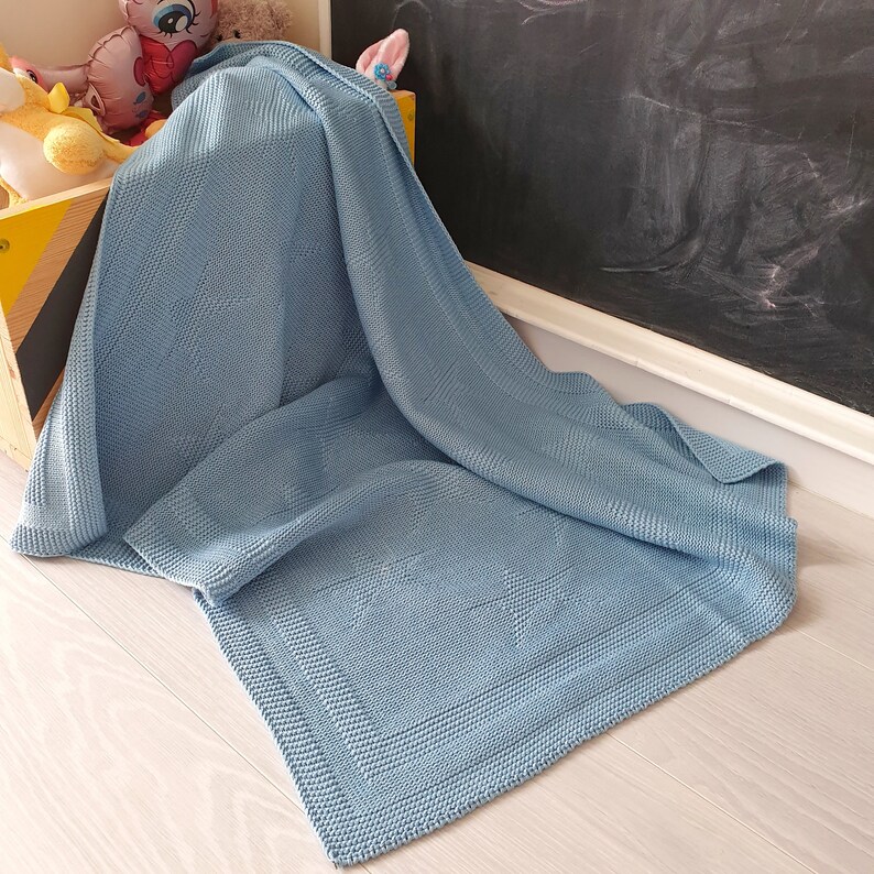 Knitted Blanket With Name Custom Baby Blanket Personalised Etsy