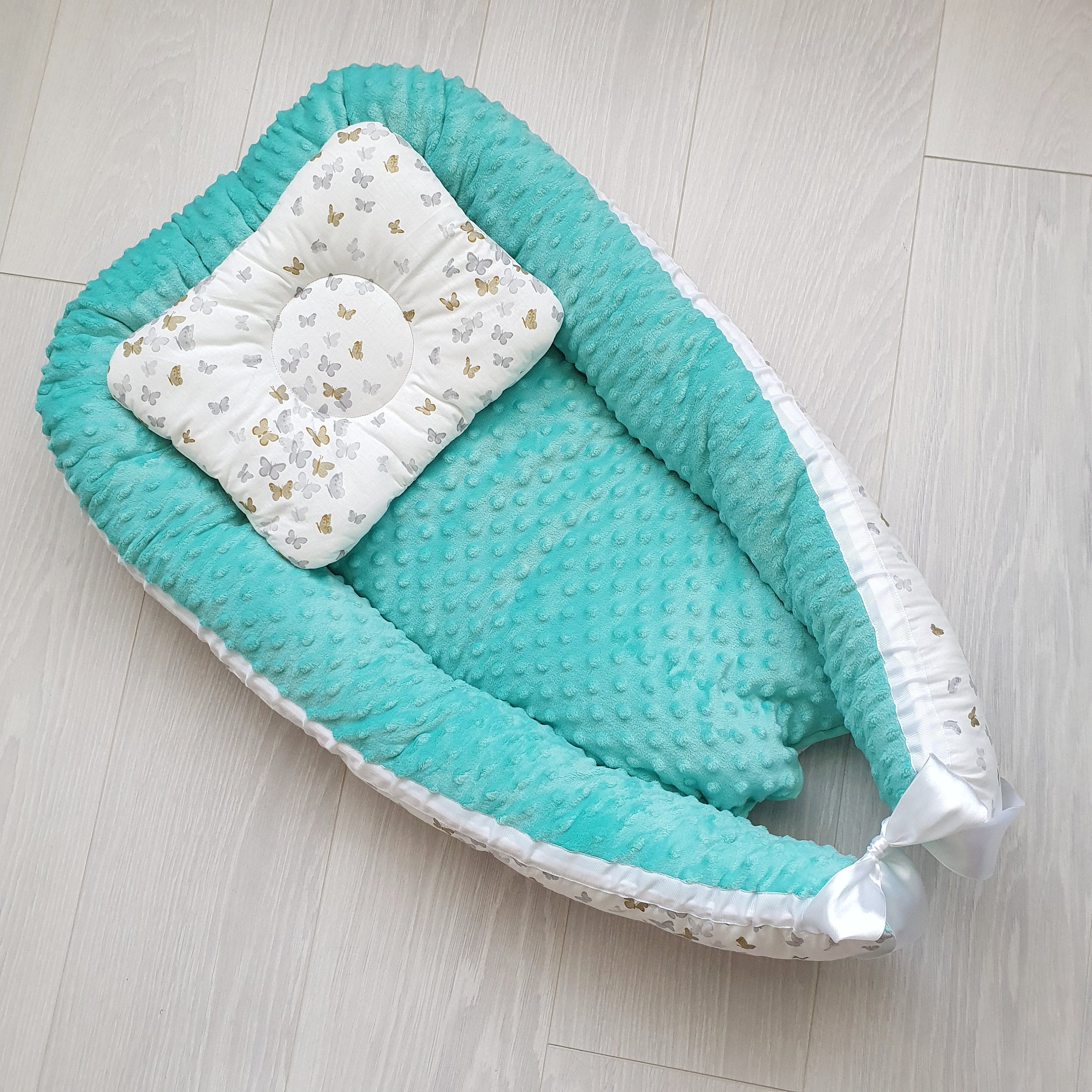 Set of 2 Baby nest and personalized baby blanket Baby cocoon Etsy