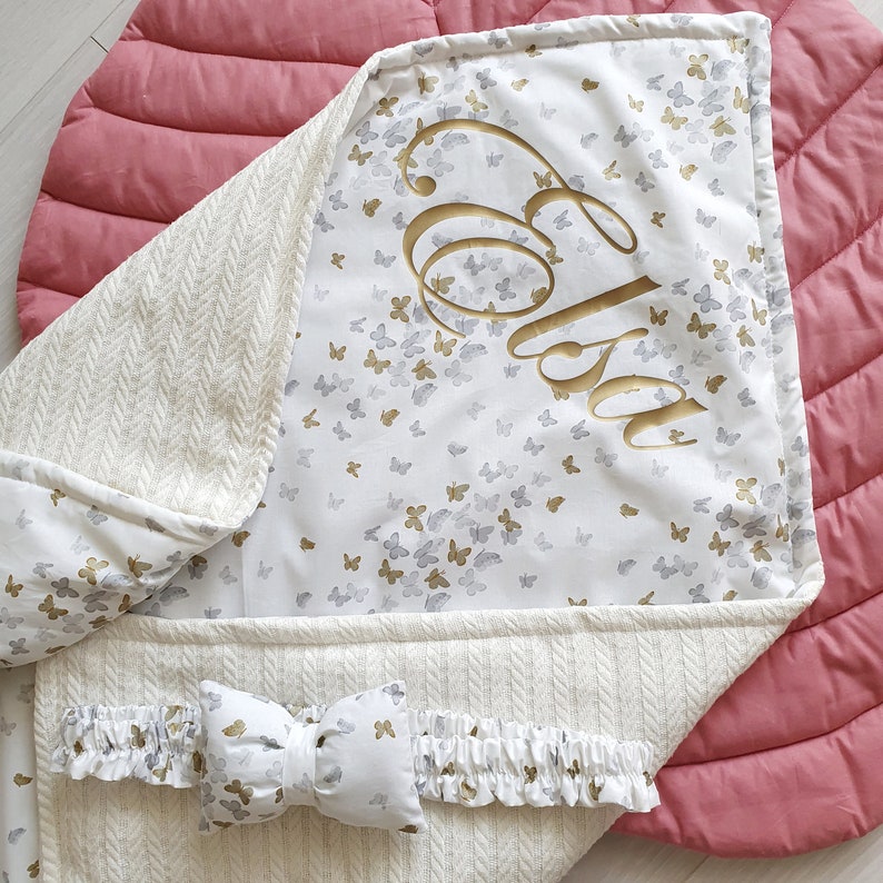 Hospital receiving blanket Personalized swaddle baby blanket Etsy