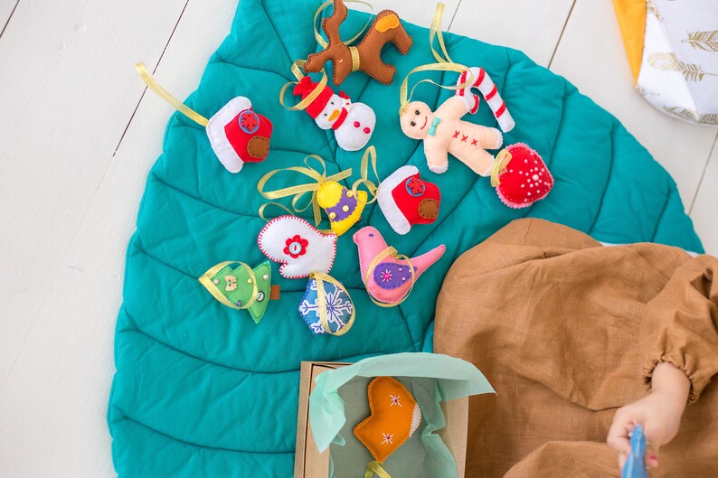 Green Leaf Baby Play Mat Cotton Tripocal Leaf Rug Bedside Etsy