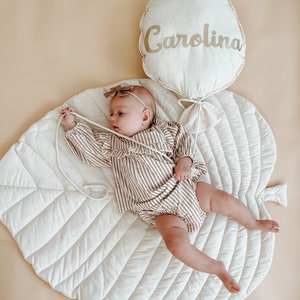 Set aus 2 personalisierten Stoffballons und Teppich, Wandbehang, Kinderfoto-Requisite, wiederverwendbare Kinderballons, Babyparty-Geschenk, Baby-Geschenk, Andenken