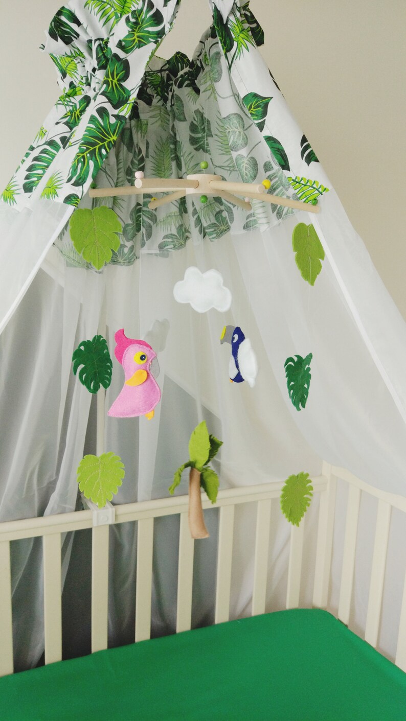 Monstera leaf crib bedding set tropical nursery baby bedding Etsy