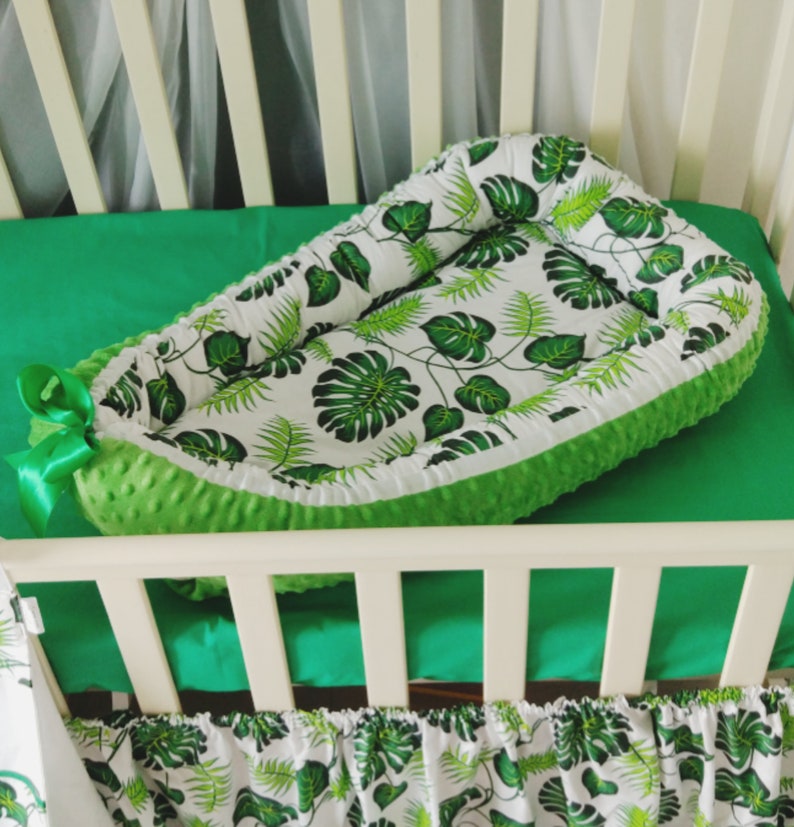 Monstera leaf crib bedding set tropical nursery baby bedding Etsy