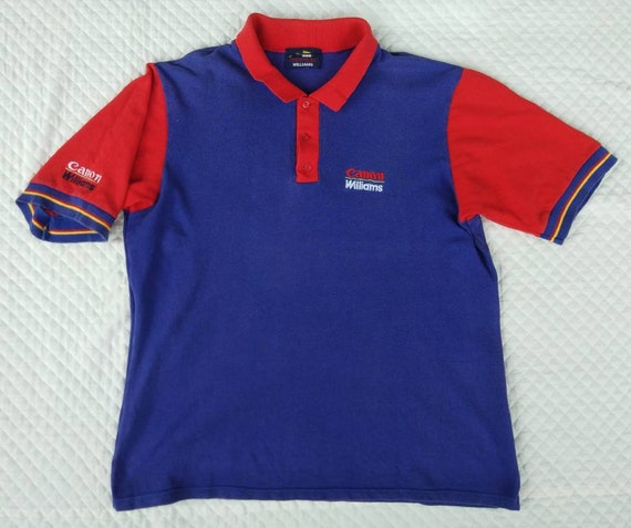 Vintage CANON WILLIAMS Polo Shirt Team Williams F1