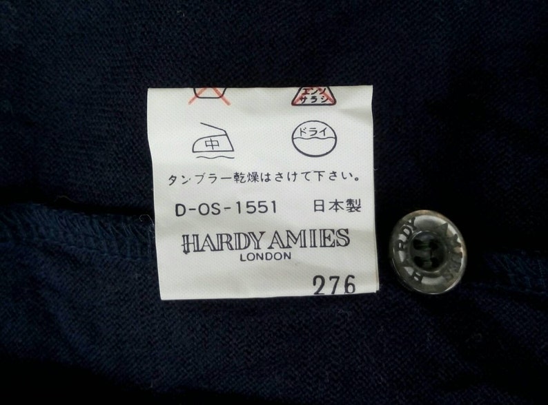 Vtg 100/% Wool HARDY AMIES SPORT Savile Row London Long Sleeve Polo Shirt