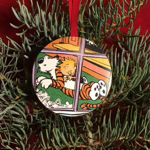 Calvin & Hobbes Fireplace Christmas Tree Ornament Stocking Stuffer Gift Exchange