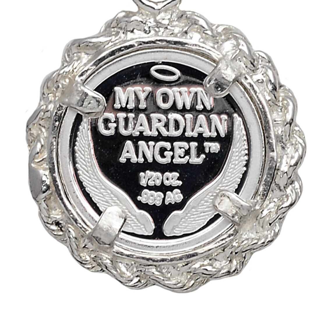 Pure .999 Silver Guardian Angel Coin in Sterling Silver Etsy