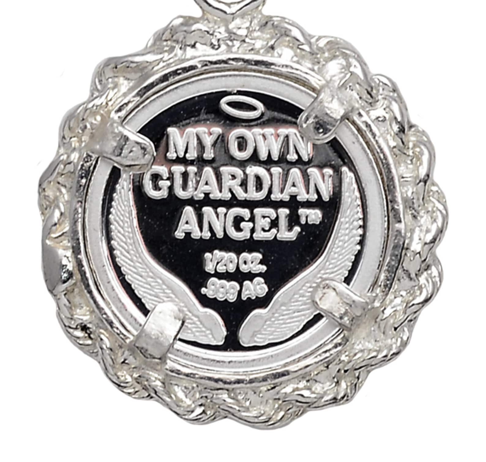 Pure .999 Silver Guardian Angel Coin in Sterling Silver Etsy
