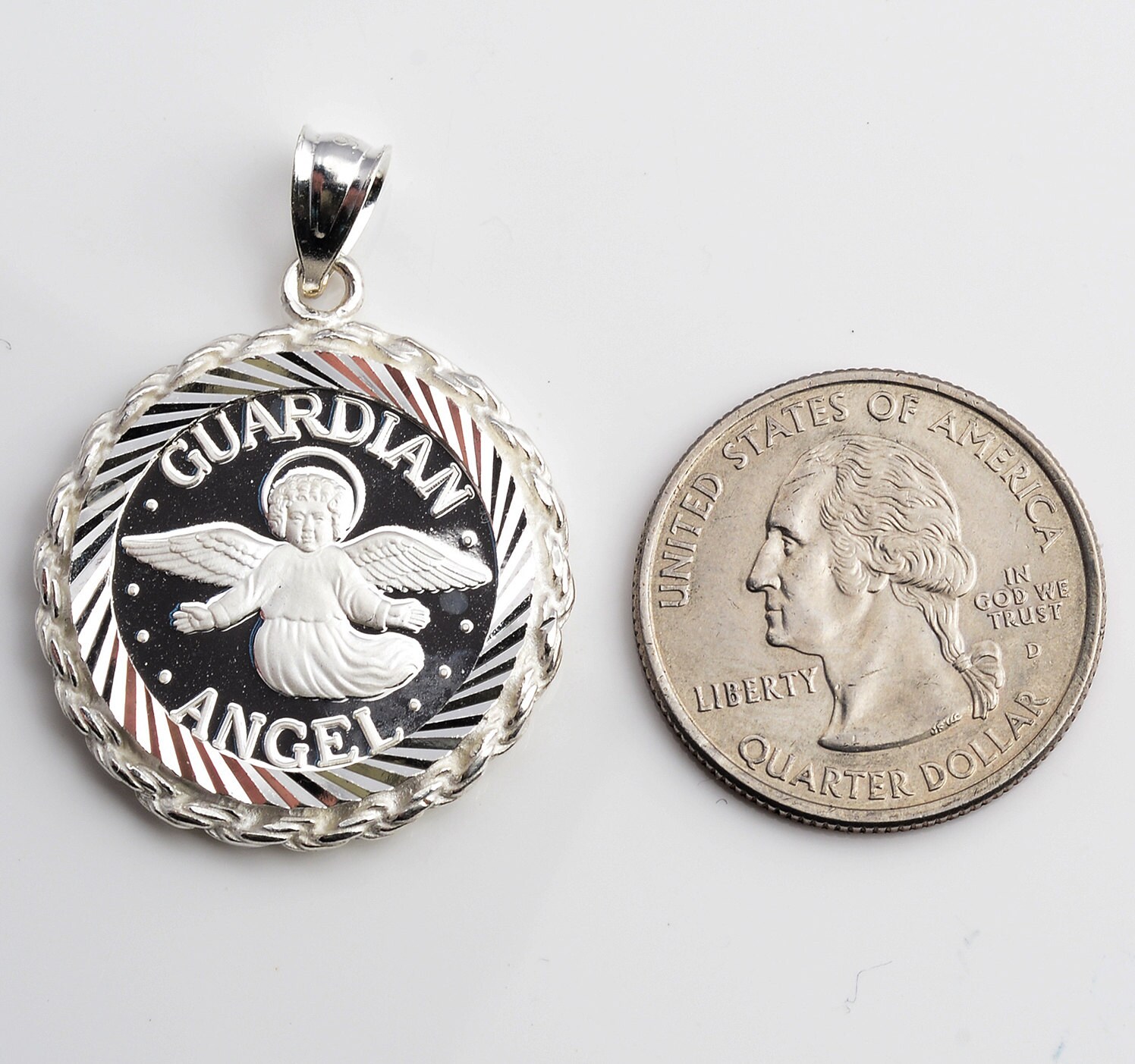 Pure .999 Silver GUARDIAN ANGEL Coin 22mm Diameter In S/S Etsy