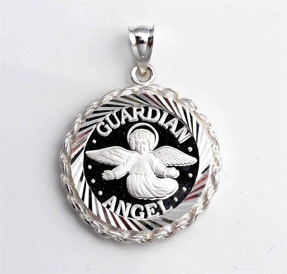 Pure .999 Silver GUARDIAN ANGEL Coin 22mm Diameter In S/S Etsy