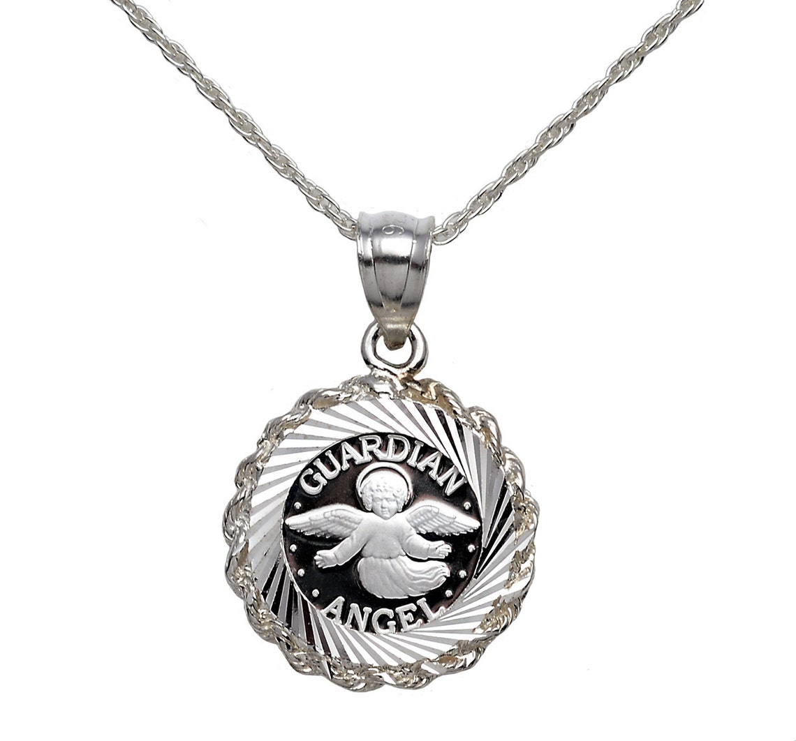 Pure .999 Silver Guardian Angel Coin in Sterling Silver Etsy