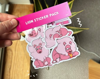 Steven Universe Lion Sticker Pack (5pc)