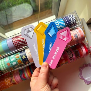 Steven Universe - The Diamonds Bookmarks - Blue Diamond / Pink Diamond / White Diamond / Yellow Diamond