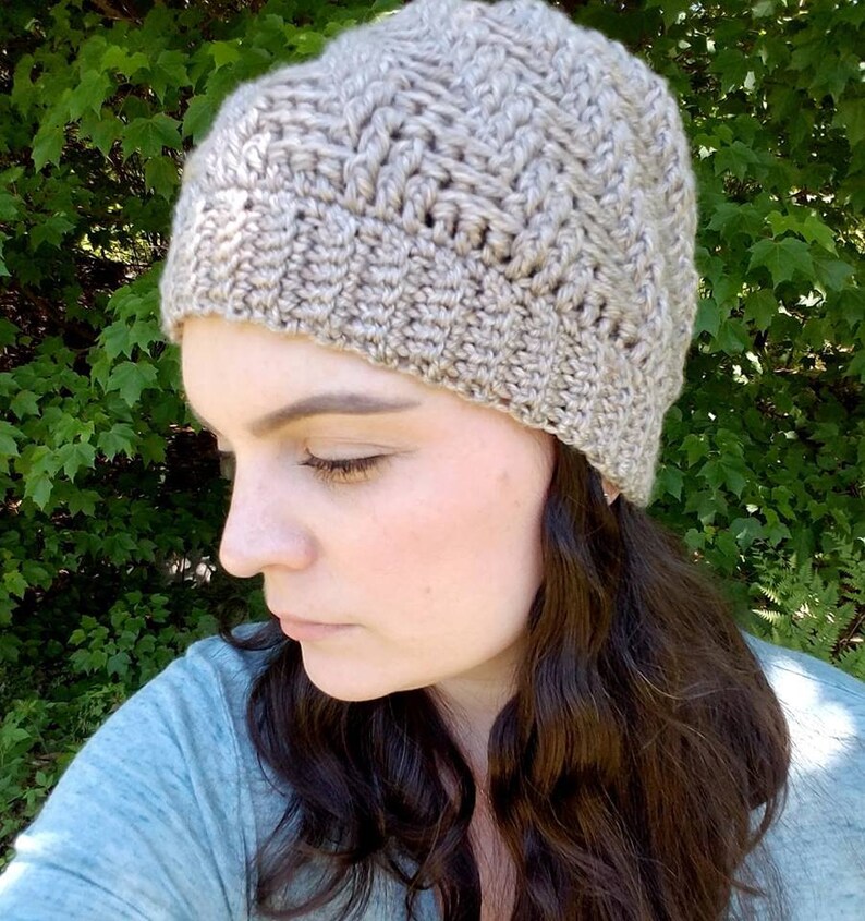 PATTERN ONLY, The Nautilus Beanie & Bun Hat, bun Hat, crochet pattern, messy bun hat, ponytail hat, crochet hat pattern, toque, hat, beanie image 4