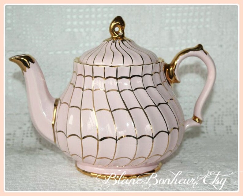 Sadler England VERY RARE Pink teapot swirl 2787 Etsy