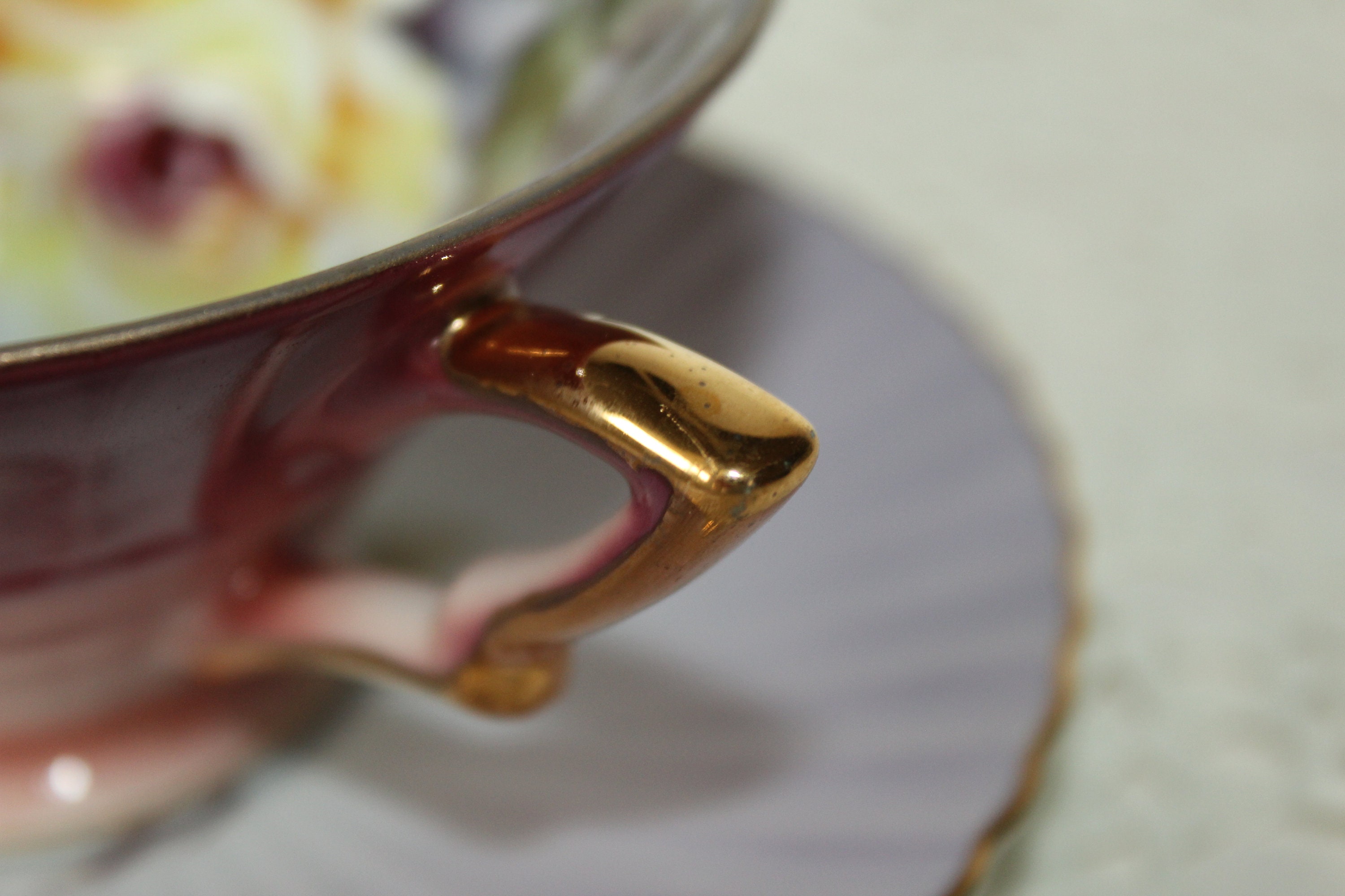 L'amour China Japan: Hand Painted Tea Cup & Saucer - Etsy Canada