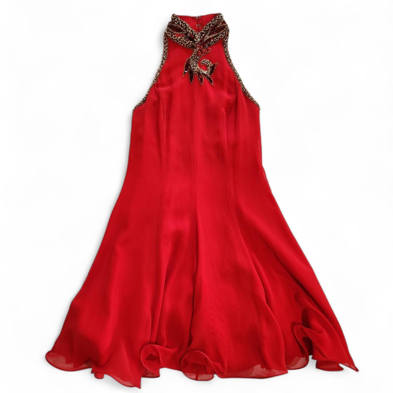 navy blue dress for baby girl Vintage 90s Burgundy & Black Chiffon Overlay Party Dress main image 1