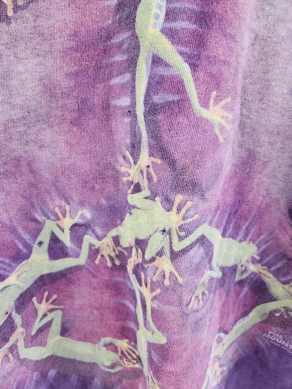 Y2K The Mountain Purple Frogs Peace Sign Tie Dye … - image 4