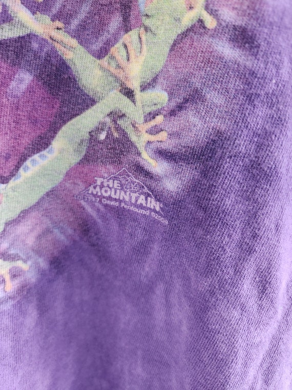 Y2K The Mountain Purple Frogs Peace Sign Tie Dye … - image 5