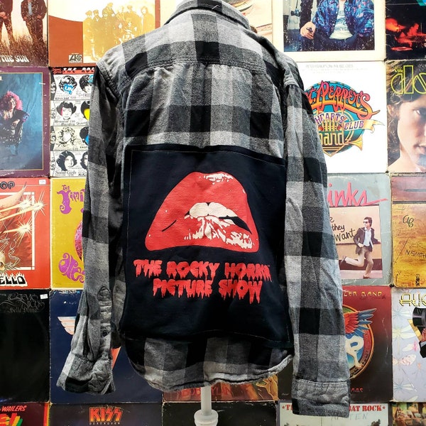 Upcycled Rocky Horror Picture Show Flannel Medium