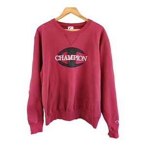Burgundy Champion Sweatshirt - Etsy