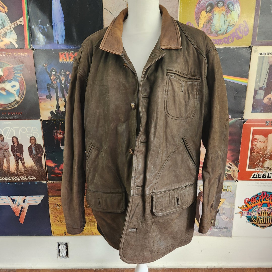 Vintage M Julian Adventures Brown Suede Leather Jacket Large - Etsy