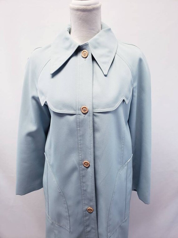 Vintage 60s Jerold Baby Blue Full Length Peacoat Vintage Mod