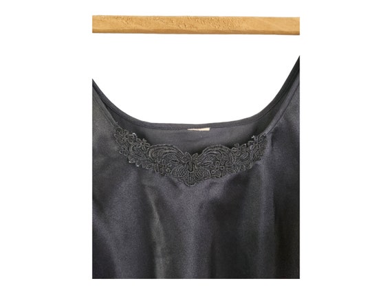 Vintage Black Lace 80's Camisole - image 3