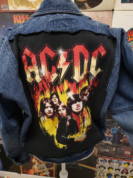 Vintage 80s Rock Band Denim Jacket | Reworked Band Tee, Rock