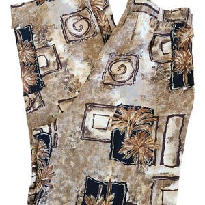 Vintage Brown Boho Print Pants Medium