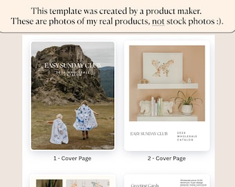 Wholesale Line Sheet / Catalog Template, Editable Canva Wholesale Product List Template | Printable Product Catalog