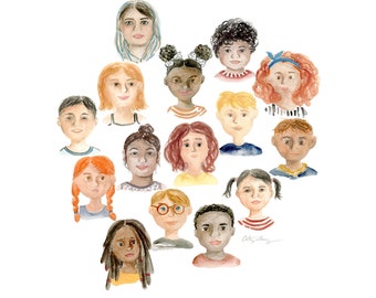 Children Diversity Art Print For Kids Room, Playroom, Preschool and Kindergarten Classrooms / Inclusive Art Print