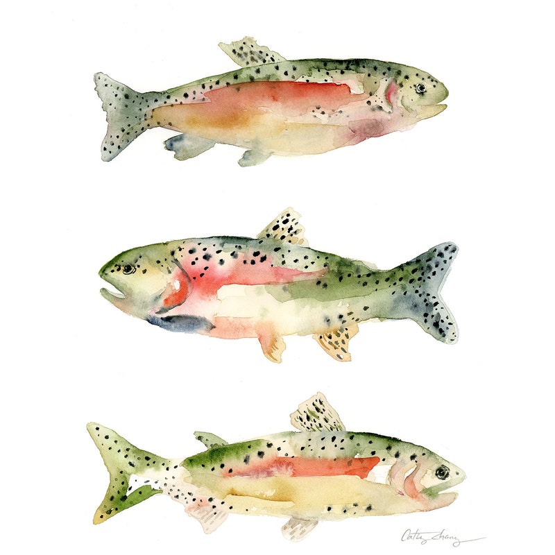 RainbowTrout (Absinthe) Fine Art print A3 / A2