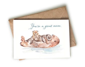 You're a Great Mom - Sweet and Thoughtful Card for Mom, Mother's Day Greeting Card, Card for Mom Friends