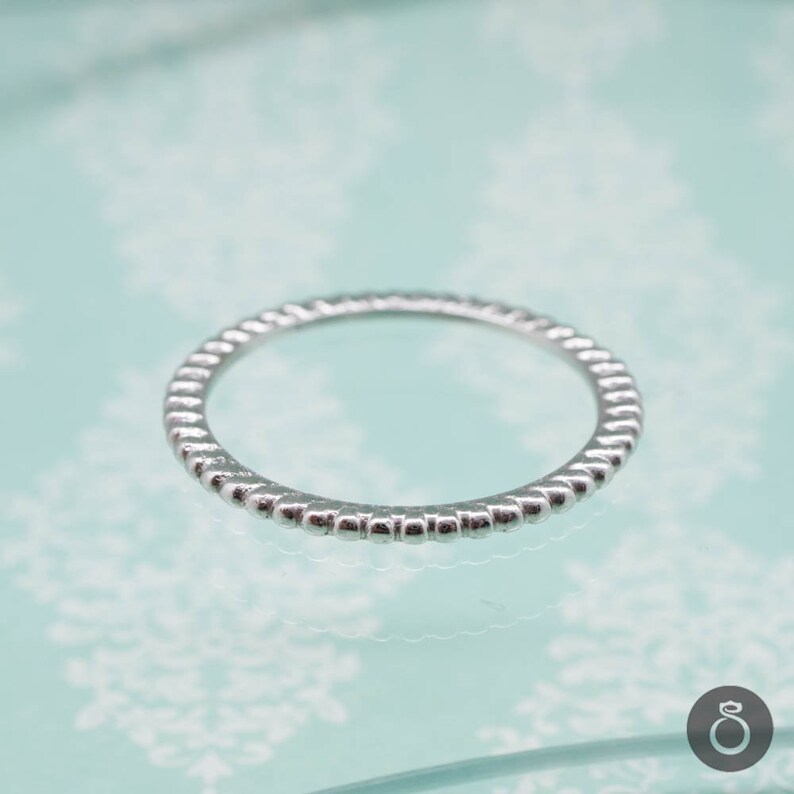 Minimalist Jewelry Dainty Gold or Platinum Band with a Simple Pattern Skinny Stackable Ring For Women Custom Made