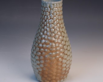 3D Printed Stoneware Flower Vase: Wood & Soda Fired Clay