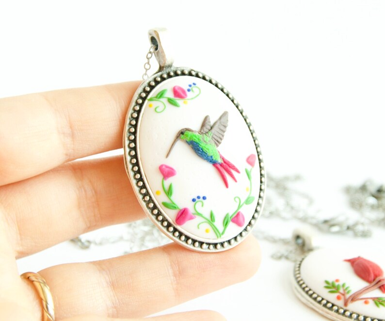 READY TO SHIP Unique gift Hummingbird necklace Etsy