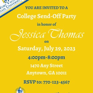 Trunk Party, Send-Off Party, Graduation Party (high school/college)- Custom Invitation/Announcement. Digital Design Only