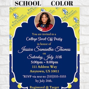 Trunk Party, Send-Off Party, Graduation Party (high school/college)- Custom Invitation/Announcement. Digital Download