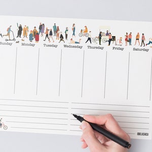 Printable Illustrated Timeless Weekly Planner image 1