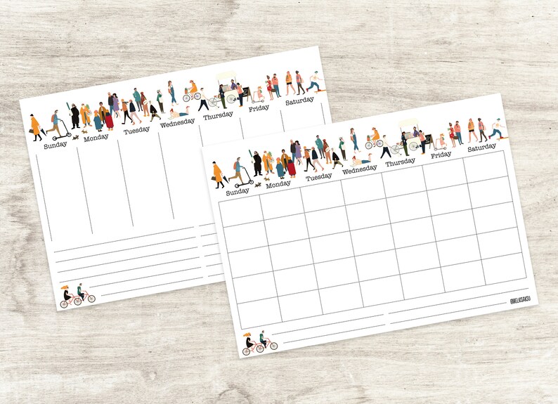 Printable Illustrated Timeless Weekly Planner image 6