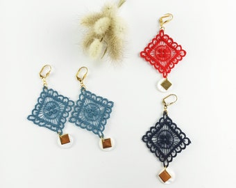 Old lace earrings - gold