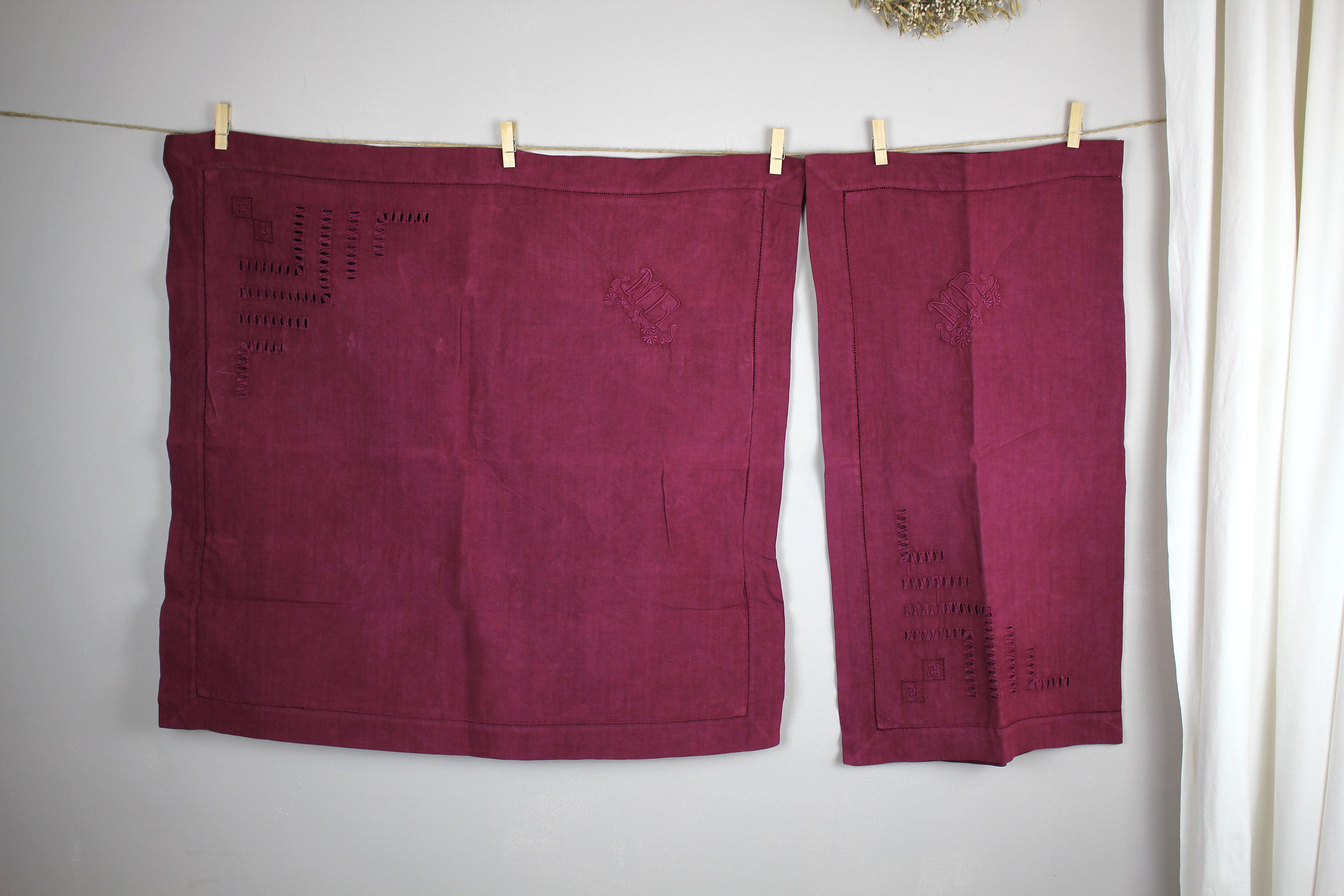 Vintage 2 Taies d'oreiller Anciennes Teintes