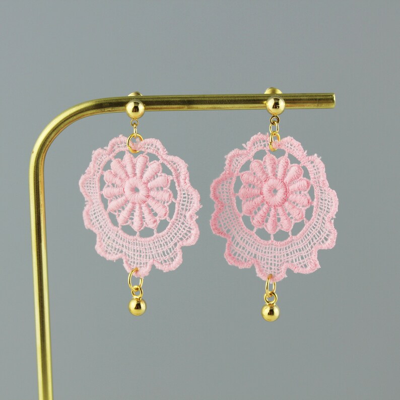 Pink earrings