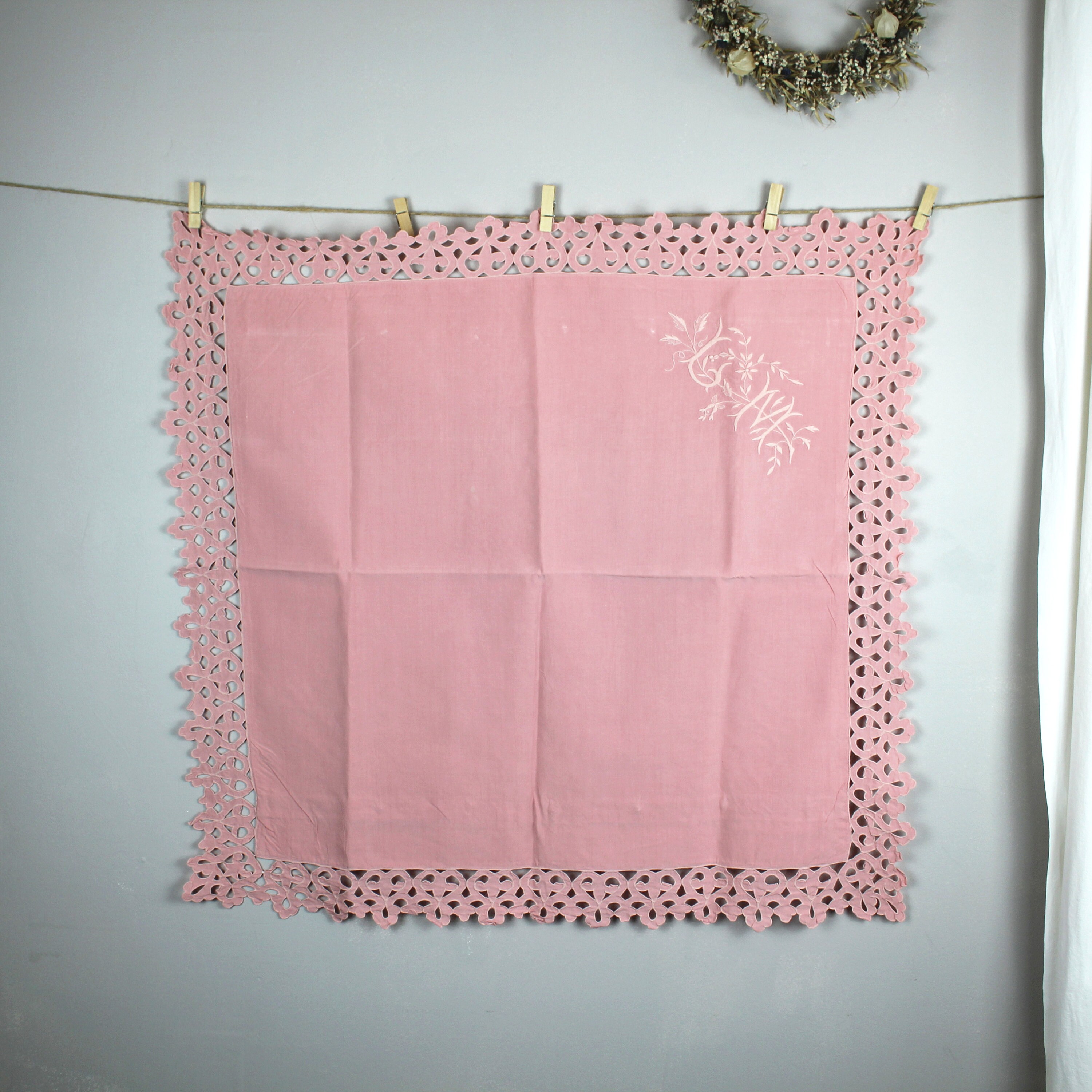 Vintage Taie d'oreiller Ancienne Teinte