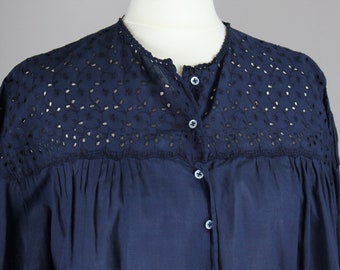 Vintage Robe chemise ancienne teinte L-XL