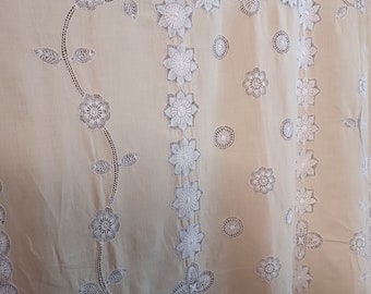 Vintage Old linen tablecloth - embroidered