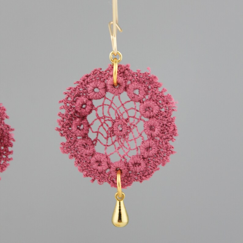 Pink earrings