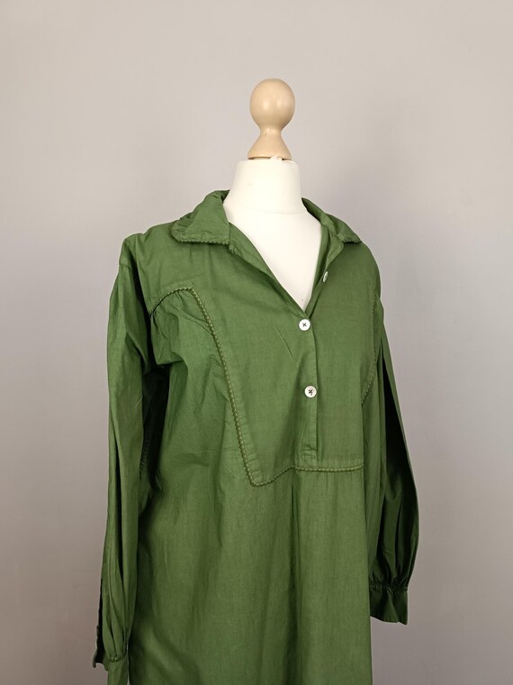 Vintage Robe chemise ancienne teinte L-XL